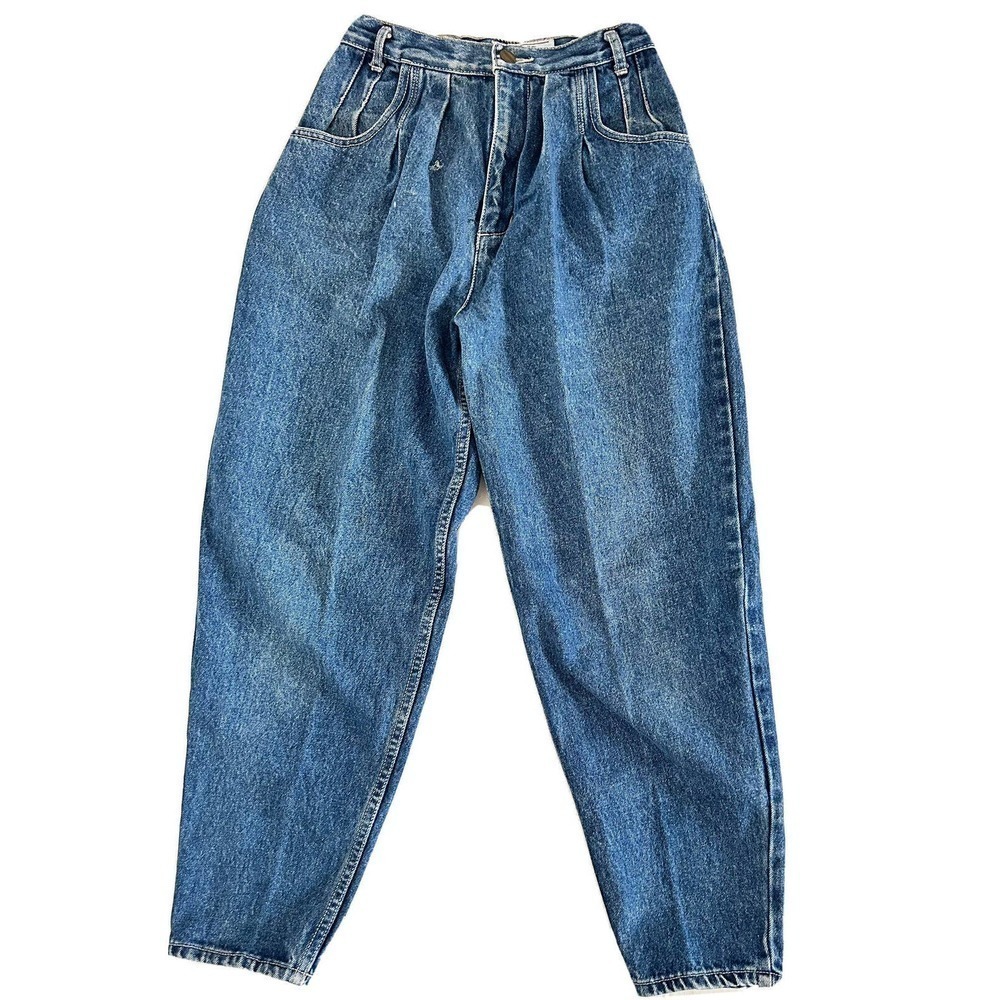 Vintage Palmettos | Women's Blue Cotton High Rise Jeans Size Petites 8P